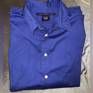Size L Boy’s Ralph Lauren Sport Slim Fit button up shirt blue